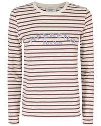 Weekend by Maxmara - Striped Logo-Print T-Shirt - Lyst