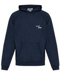 A.P.C. - Logo-Print Raglan-Sleeve Hoodie - Lyst