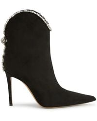 Alexandre Vauthier - Crystal-Embellished Detail 105Mm Boots - Lyst