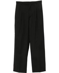 Amaranto - Broek Met Geplooid Detail - Lyst