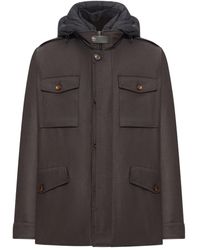 Moorer - Cappotto Con Cappuccio - Lyst