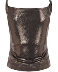 Vivienne Westwood - Draped Metallic-Effect Top - Lyst