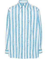 Bottega Veneta - Swimmers-print Striped Shirt - Lyst
