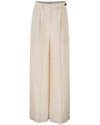 Brunello Cucinelli - Double Pleats Tailored Trousers - Lyst