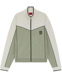 HUGO - Colour-Block Zip-Up Sweatshirt - Lyst