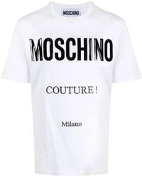 Moschino - Logo-Print Organic Cotton T-Shirt - Lyst