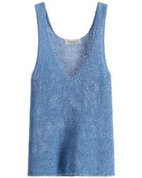Roberto Collina - Ribbed-Knit V-Neck Tank Top - Lyst