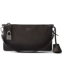 Prada - Antiqued Leather Pouch - Lyst