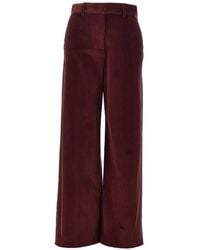 Weekend by Maxmara - Corduroy Wide-Leg Trousers - Lyst