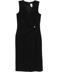 Calvin Klein - Stretch Crepe Hardware Dress - Lyst