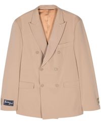 FAMILY FIRST - Twill Double-breasted Blazer - Lyst
