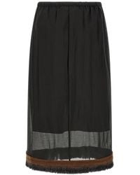 Tela - Jupe Mi-Longue Ophelia À Franges - Lyst