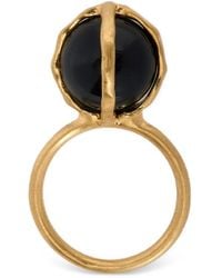 Jil Sander - Bague Ornée D'Onyx - Lyst