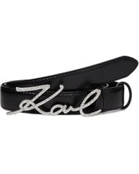 KARL LAGERFELD - K/Signature Logo-Lettering Belt - Lyst