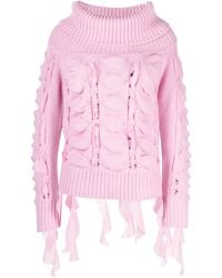 Blumarine - Pull En Maille À Col Roulé - Lyst
