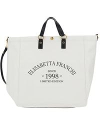 Elisabetta Franchi - Bolsa de algodón - Lyst