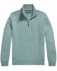 Polo Ralph Lauren - Pull À Col Zippé Et Logo Brodé - Lyst