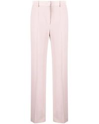 Alberta Ferretti - Satin-Trim Wide-Leg Trousers - Lyst