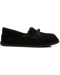 UGG - Zora Shearling-Trim Bow Loafers - Lyst