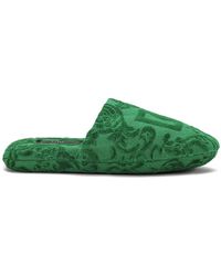 Dolce & Gabbana - Dg-Jacquard Cotton Slippers - Lyst