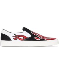 Amiri - Flame Appliqué Slip-On Sneakers - Lyst