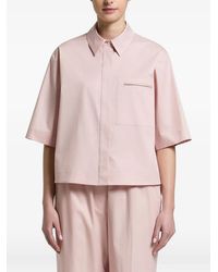 Peserico - Chain-Trim Short-Sleeve Shirt - Lyst