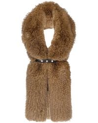 Moncler - Faux-Fur Hooded Scarf - Lyst