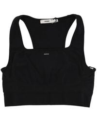 PANGAIA - Logo-Print Racerback Sports-Bra - Lyst