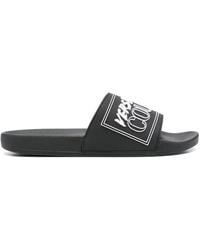 Versace Jeans Couture - Sandalias con logo en relieve - Lyst