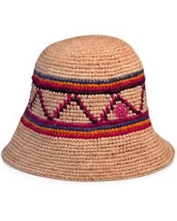 Ruslan Baginskiy - Geometric-Pattern Straw Bucket Hat - Lyst