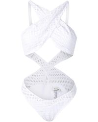 Amir Slama - Open-knit Crossover-straps One-piece - Lyst