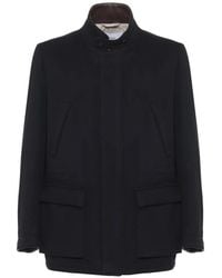 Lardini - High-Neck Field Coat - Lyst