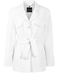 Marc Cain - Caban Belted Cargo-Pocket Jacket - Lyst