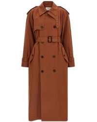 Saint Laurent - Jas Met Ceintuur - Lyst
