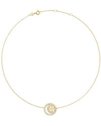 Tory Burch - Miller Double Ring Halskette Mit Anhänger - Lyst