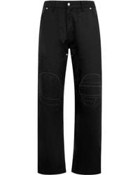 Pleasures - X Daft Punk Pantaloni Dritti Con Ricamo - Lyst
