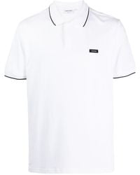 Calvin Klein - Logo-appliqué Short-sleeve Polo Shirt - Lyst