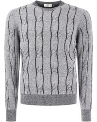 Panicale - Pullover Mit Zopfmuster - Lyst