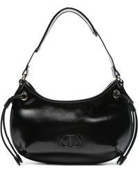 Twinset - Curved-Handle Leather Shoulder Bag - Lyst