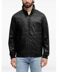 Guess - Logo-Plaque Zip-Up Jacket - Lyst