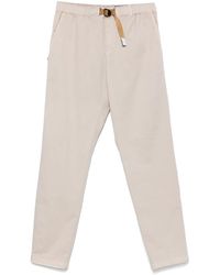 White Sand - Belted Chino Trousers - Lyst