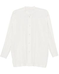 Homme Plissé Issey Miyake - Pleated Band-Collar Shirt - Lyst