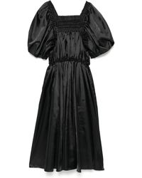Noir Kei Ninomiya - Abito Midi Con Punto Smock - Lyst