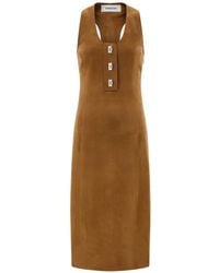 Ferragamo - Racer Back Dress With Hug Buckle Detail - Lyst
