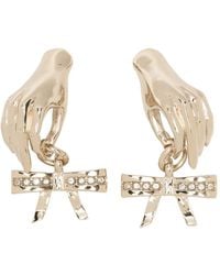 Vivetta - Crystal-Embellished Bow Earrings - Lyst