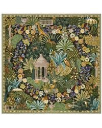 Ferragamo - Garden Print Silk Scarf - Lyst