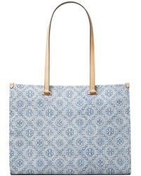 Tory Burch - Tモノグラム デニムハンドバッグ - Lyst