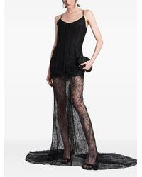 GIUSEPPE DI MORABITO - Lace-Overlay Corset Maxi Dress - Lyst