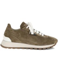 Brunello Cucinelli - Lace-Up Panelling Sneakers - Lyst