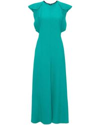 Victoria Beckham - Midi-Jurk Met Kapmouwen - Lyst